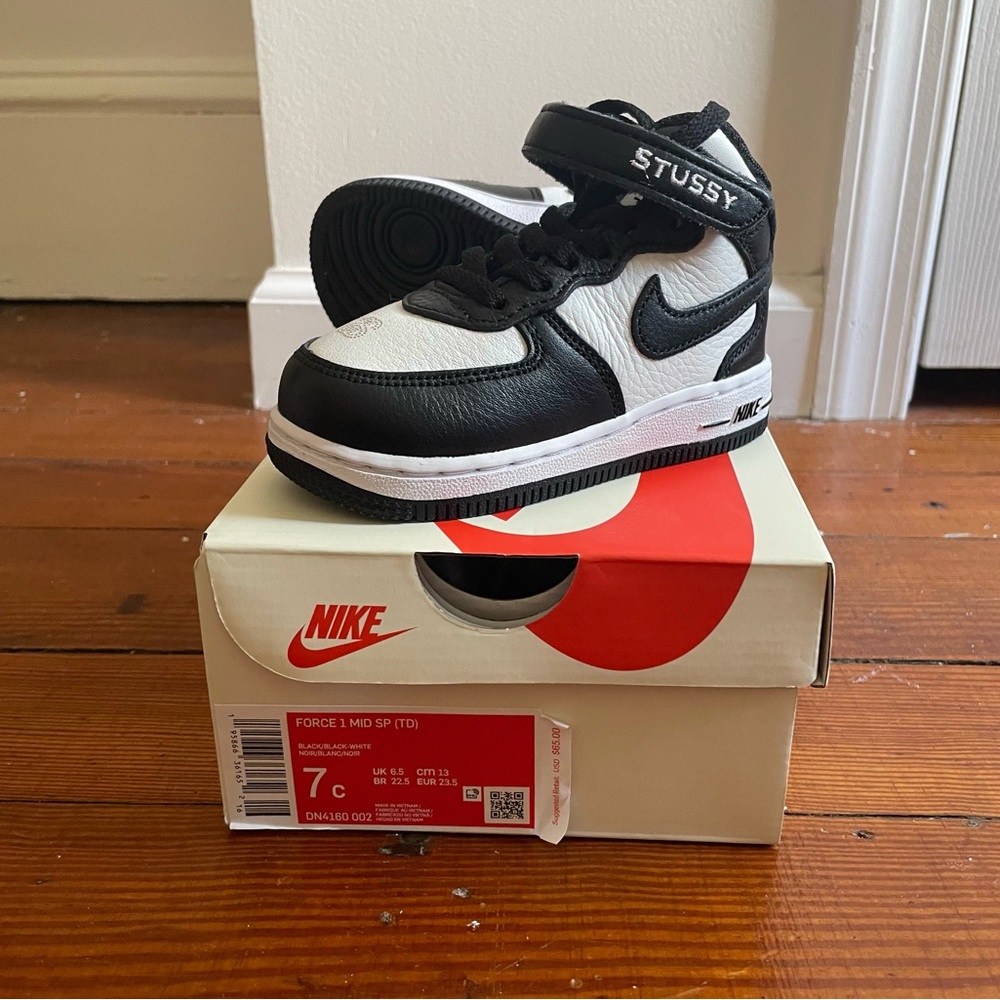 Air Force 1 Mid x Stussy - Toddler Size 7c